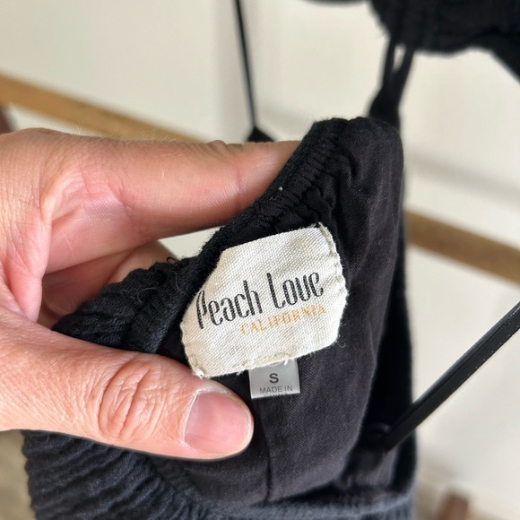 Peach Love California Black Cut-Out Maxi Dress Smock Top Size Small - Picture 5 of 8